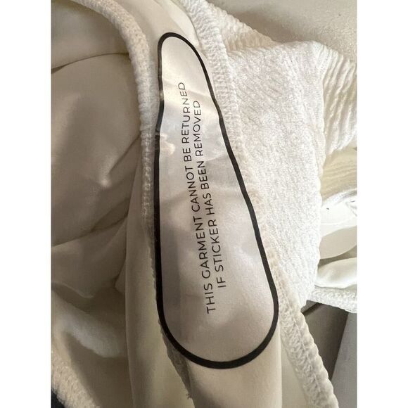 Rumer Rosa Bodysuit Size Small White Ribbed Strapless - Picture 9 of 9